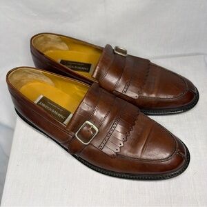 Johnston & Murphy Men's Leather Buckle Loafers
